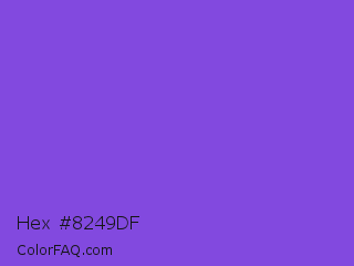 Hex #8249df Color Image