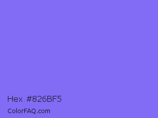 Hex #826bf5 Color Image