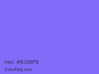 Hex #826bf8 Color Image