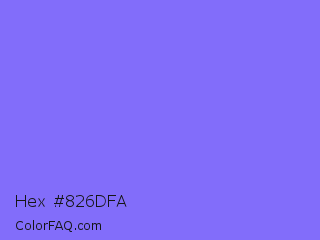 Hex #826dfa Color Image
