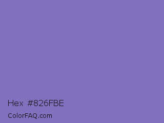 Hex #826fbe Color Image
