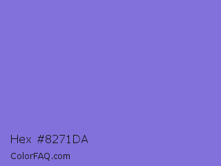 Hex #8271da Color Image