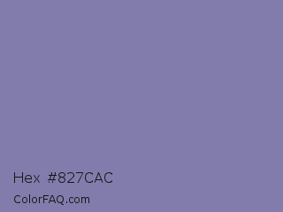 Hex #827cac Color Image