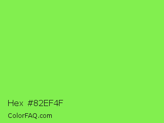 Hex #82ef4f Color Image