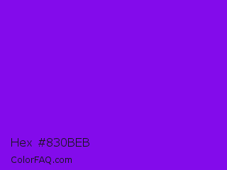 Hex #830beb Color Image