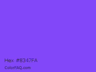 Hex #8347fa Color Image
