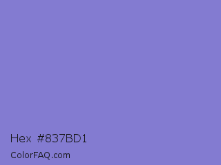 Hex #837bd1 Color Image