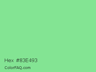 Hex #83e493 Color Image
