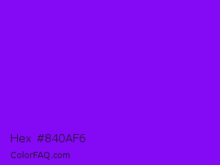 Hex #840af6 Color Image