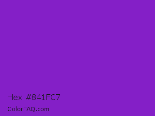 Hex #841fc7 Color Image