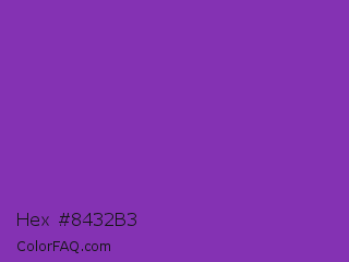 Hex #8432b3 Color Image