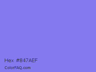 Hex #847aef Color Image