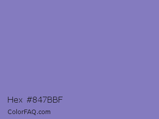 Hex #847bbf Color Image