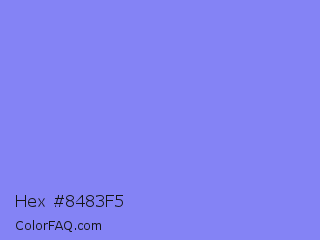 Hex #8483f5 Color Image