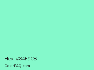 Hex #84f9cb Color Image