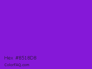 Hex #8518d8 Color Image
