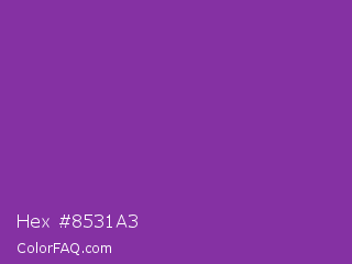 Hex #8531a3 Color Image