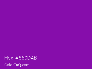 Hex #860dab Color Image