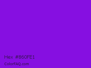 Hex #860fe1 Color Image