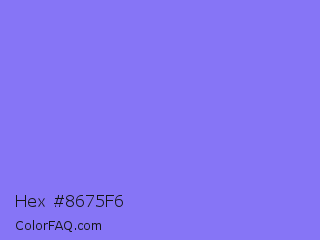 Hex #8675f6 Color Image