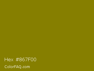 Hex #867f00 Color Image
