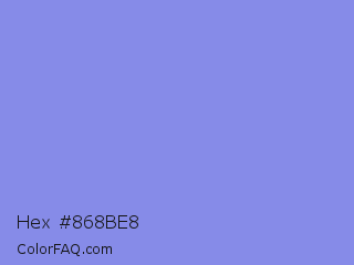 Hex #868be8 Color Image