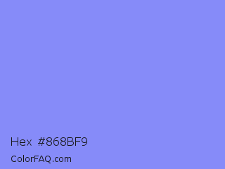 Hex #868bf9 Color Image