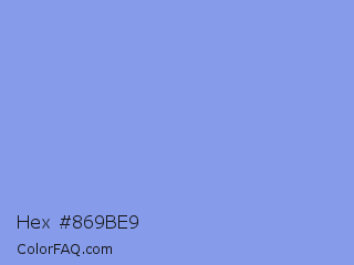 Hex #869be9 Color Image