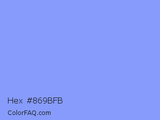 Hex #869bfb Color Image