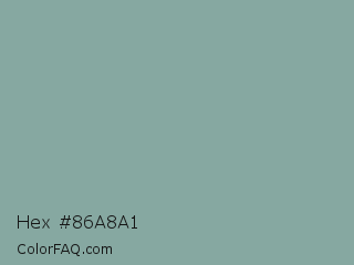 Hex #86a8a1 Color Image