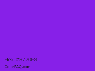 Hex #8720e8 Color Image