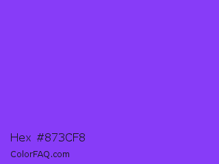 Hex #873cf8 Color Image