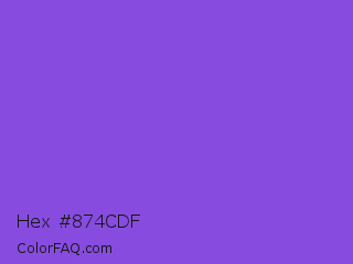 Hex #874cdf Color Image