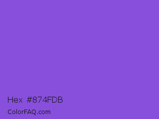 Hex #874fdb Color Image