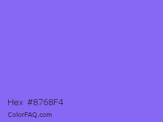 Hex #8768f4 Color Image