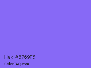 Hex #8769f6 Color Image
