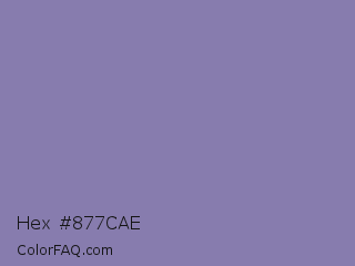 Hex #877cae Color Image