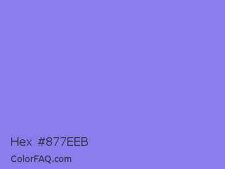 Hex #877eeb Color Image