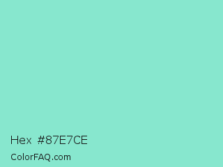 Hex #87e7ce Color Image