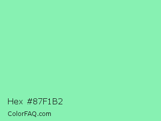 Hex #87f1b2 Color Image