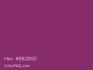 Hex #882b6d Color Image