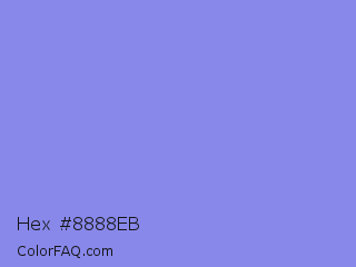 Hex #8888eb Color Image