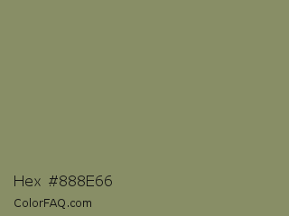 Hex #888e66 Color Image