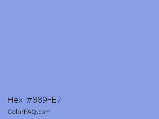Hex #889fe7 Color Image