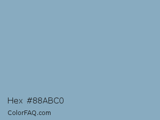 Hex #88abc0 Color Image