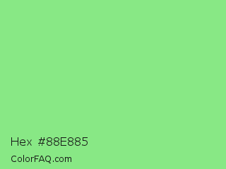 Hex #88e885 Color Image