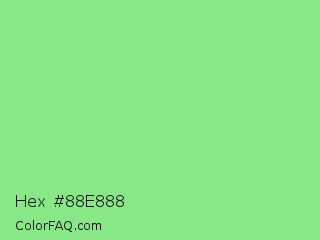 Hex #88e888 Color Image