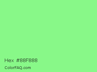 Hex #88f888 Color Image