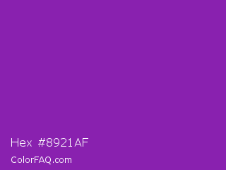 Hex #8921af Color Image