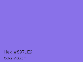 Hex #8971e9 Color Image